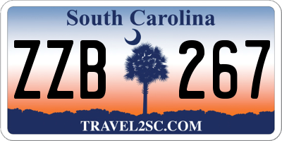 SC license plate ZZB267