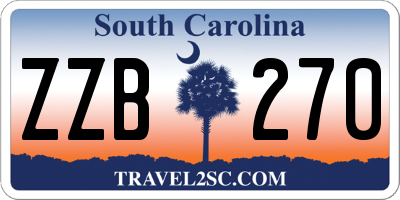 SC license plate ZZB270