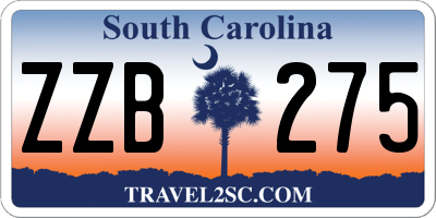 SC license plate ZZB275