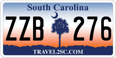 SC license plate ZZB276