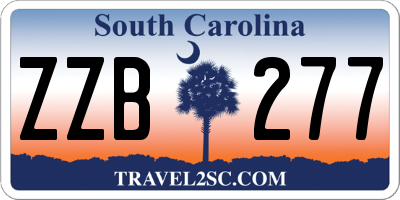 SC license plate ZZB277