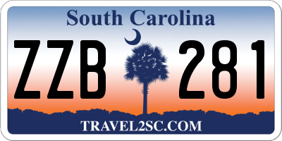 SC license plate ZZB281