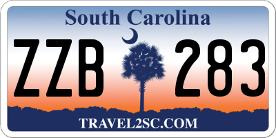 SC license plate ZZB283