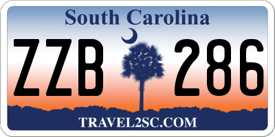 SC license plate ZZB286