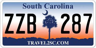 SC license plate ZZB287