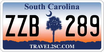 SC license plate ZZB289