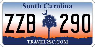 SC license plate ZZB290