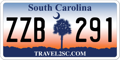 SC license plate ZZB291