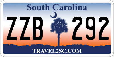 SC license plate ZZB292