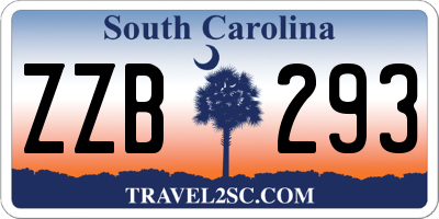 SC license plate ZZB293