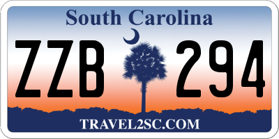 SC license plate ZZB294