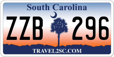 SC license plate ZZB296