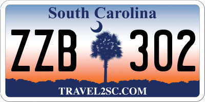 SC license plate ZZB302