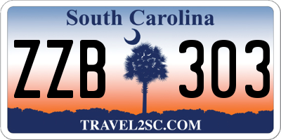 SC license plate ZZB303