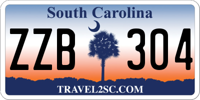 SC license plate ZZB304