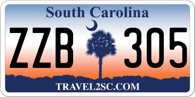 SC license plate ZZB305