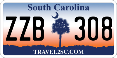 SC license plate ZZB308