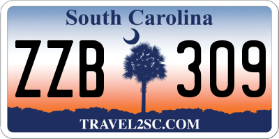 SC license plate ZZB309