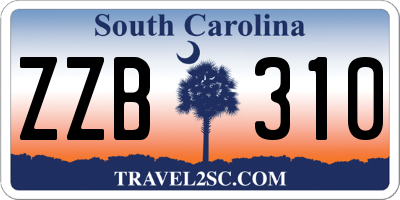 SC license plate ZZB310