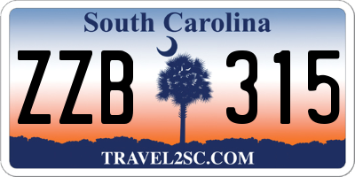 SC license plate ZZB315