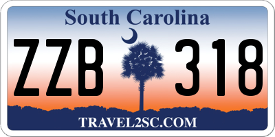 SC license plate ZZB318