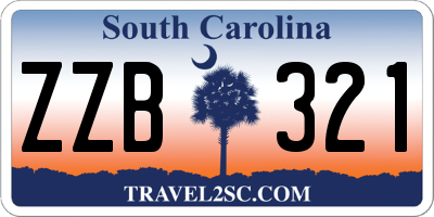 SC license plate ZZB321