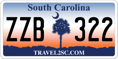 SC license plate ZZB322