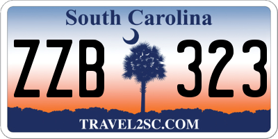 SC license plate ZZB323