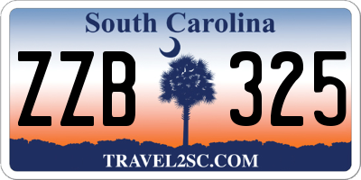 SC license plate ZZB325