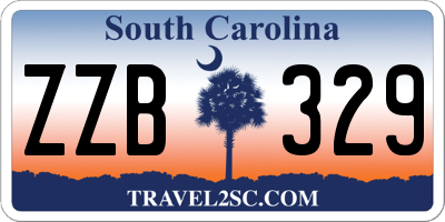 SC license plate ZZB329