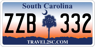 SC license plate ZZB332