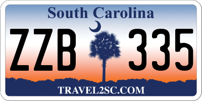 SC license plate ZZB335