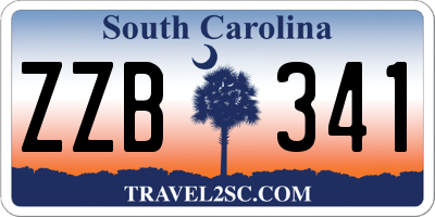 SC license plate ZZB341