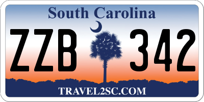 SC license plate ZZB342