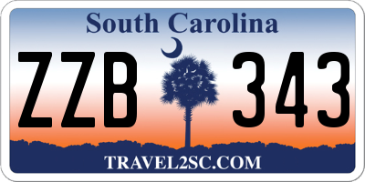 SC license plate ZZB343