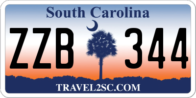 SC license plate ZZB344