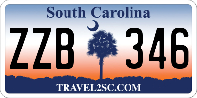 SC license plate ZZB346