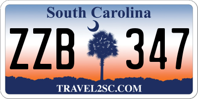 SC license plate ZZB347