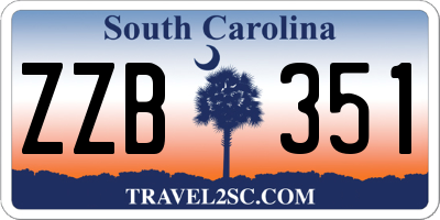 SC license plate ZZB351