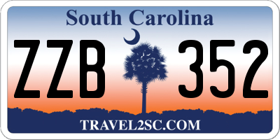 SC license plate ZZB352