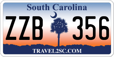 SC license plate ZZB356