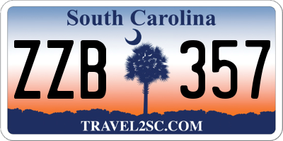 SC license plate ZZB357