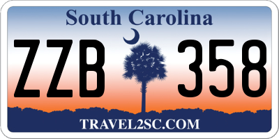 SC license plate ZZB358