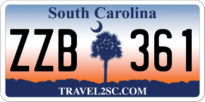 SC license plate ZZB361