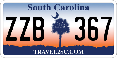 SC license plate ZZB367