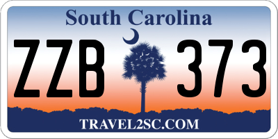 SC license plate ZZB373