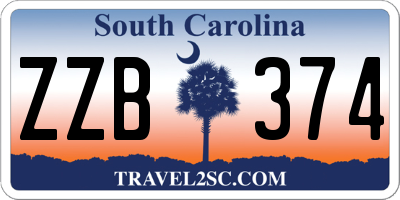 SC license plate ZZB374