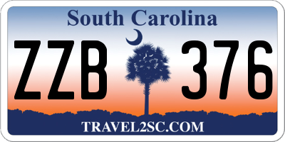 SC license plate ZZB376