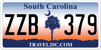 SC license plate ZZB379