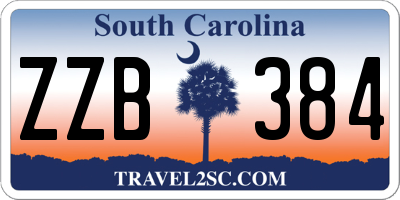 SC license plate ZZB384